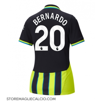 Manchester City Bernardo Silva #20 Maglia Gara Trasferta Repliche 2024-25 Donna